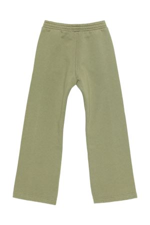 pantalone in cotone verde PALM ANGELS KIDS | PBCH012F25FLE0015610
